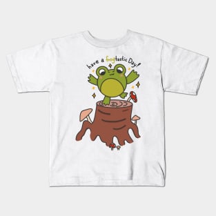 Cute frogtastic frog day design Kids T-Shirt